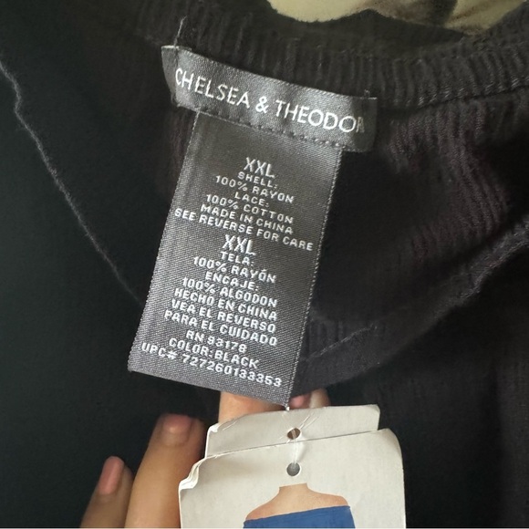 Black gause summer top size xxl - Picture 3 of 6